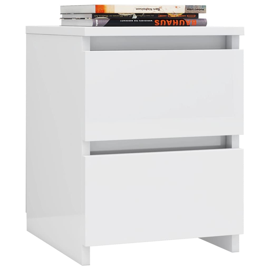 Nachtkastjes (2x) Hoogglans Wit - 35% Korting!