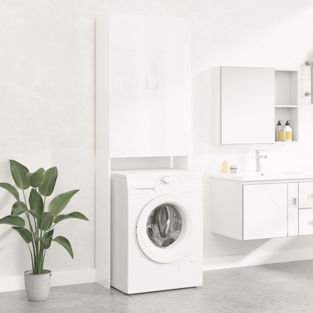 vidaXL Wasmachinekast Hoogglans Wit - 35% Korting!