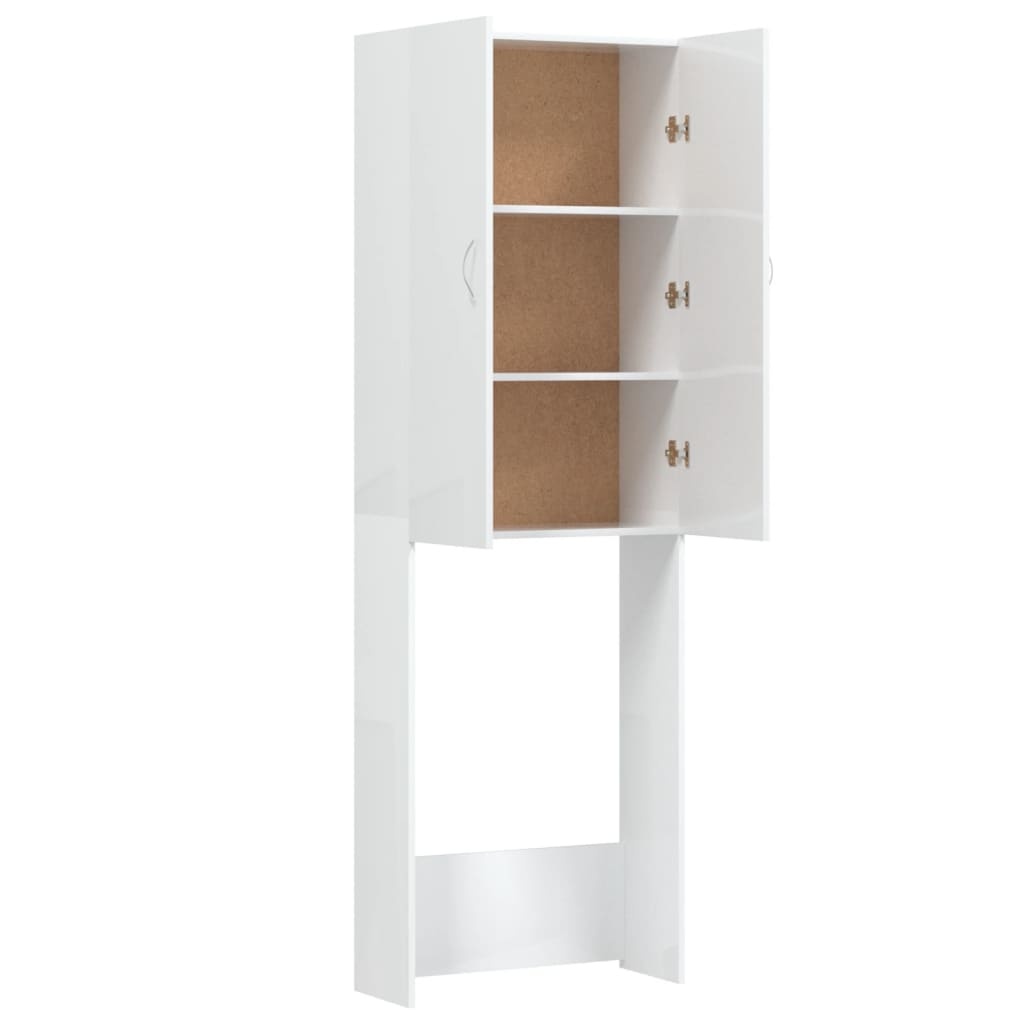 vidaXL Wasmachinekast Hoogglans Wit - 35% Korting!