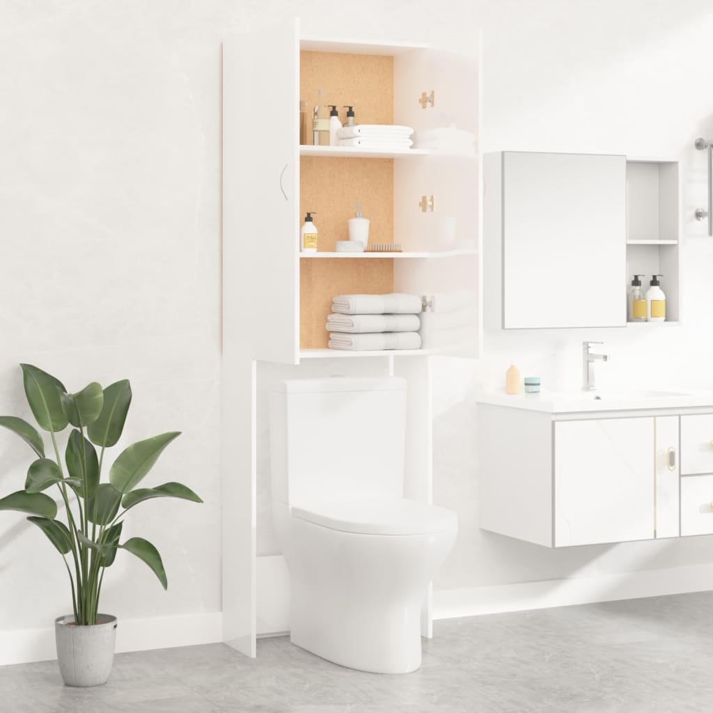 vidaXL Wasmachinekast Hoogglans Wit - 35% Korting!