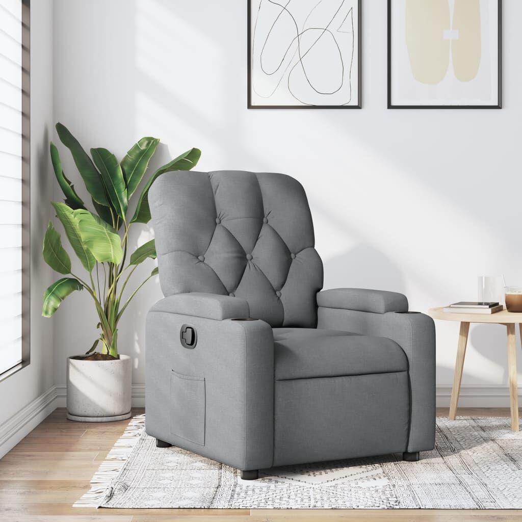 vidaXL Verstelbare Fauteuil Lichtgrijs - 35% Korting!