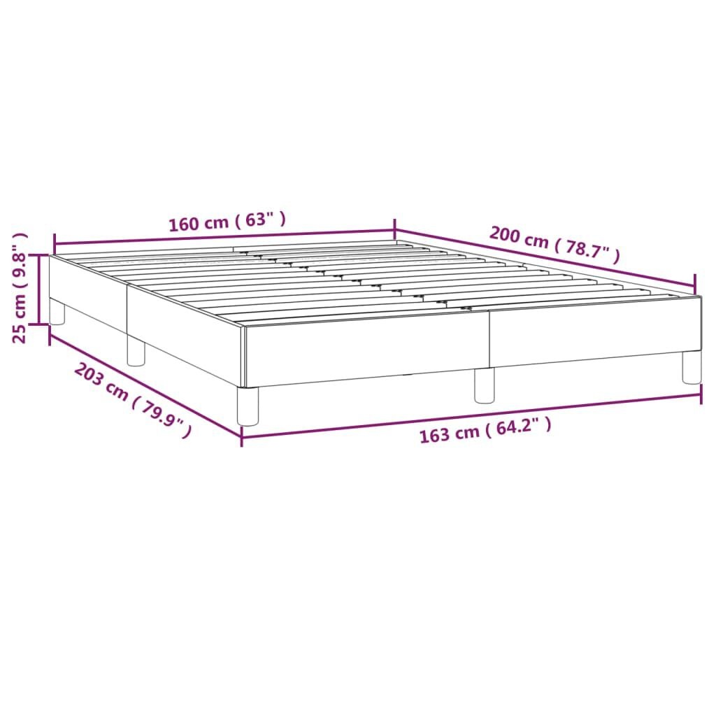 VidaXL Bedframe 160x200 Donkergrijs Fluwel -35%!