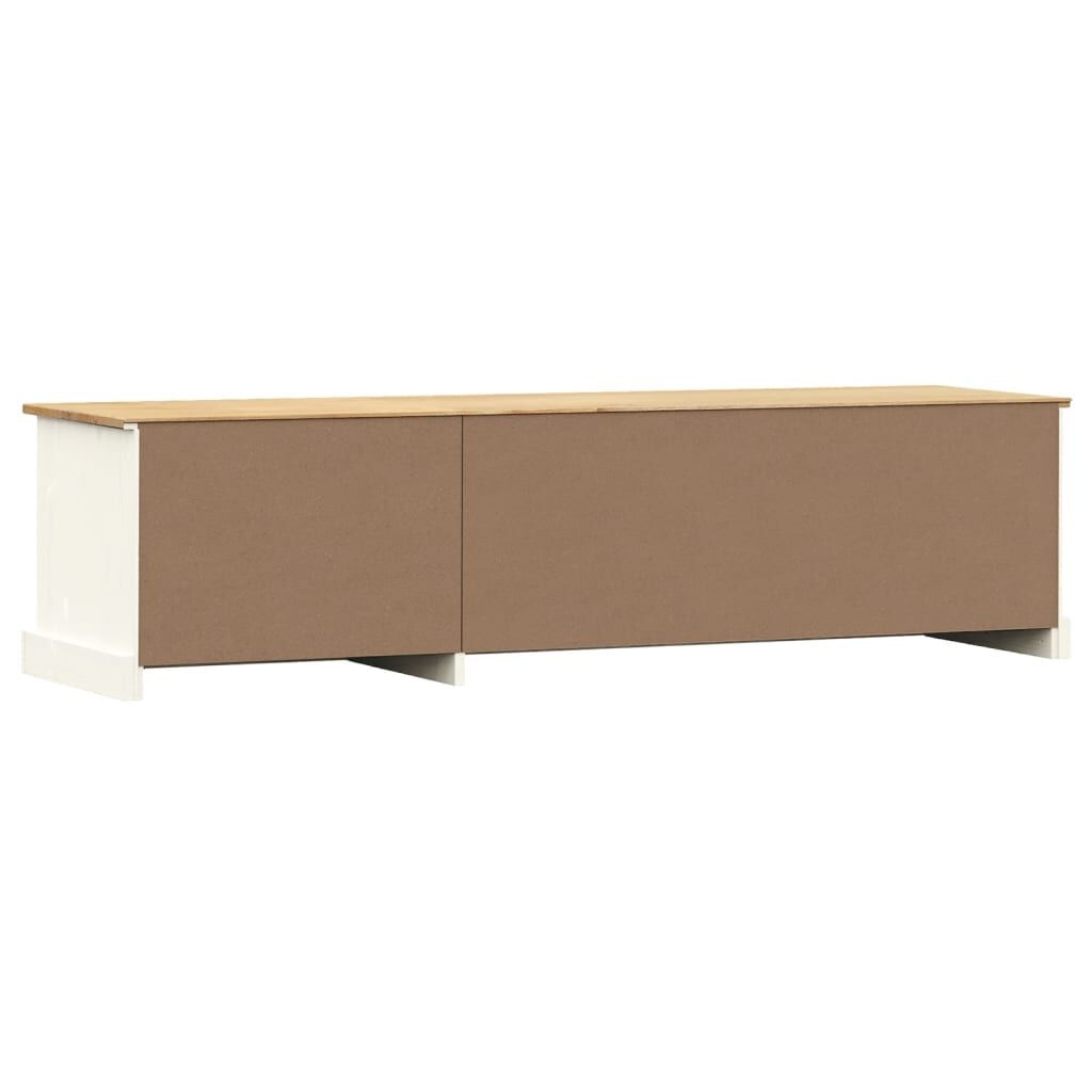 vidaXL TV-Meubel Grenenhout Wit 156cm - 35% Korting!