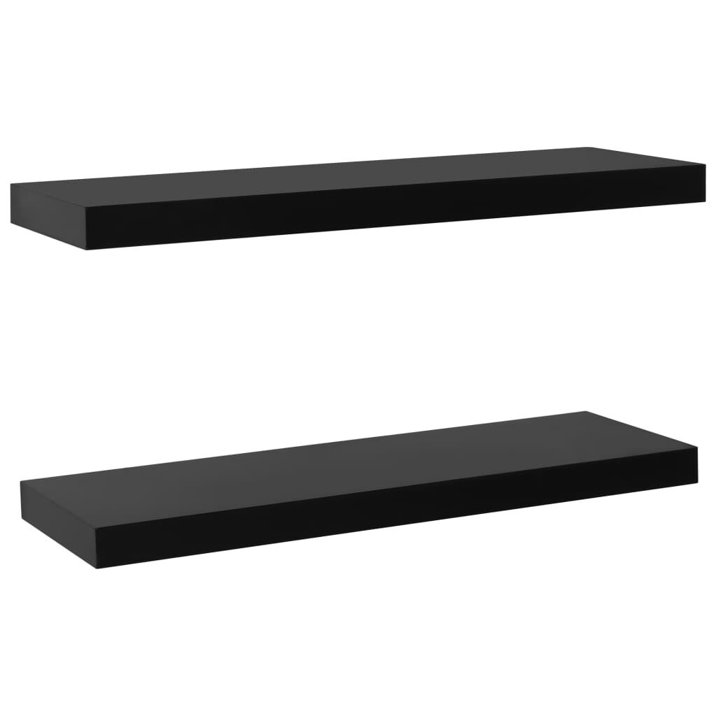 vidaXL Zwevende Wandschappen Zwart (80cm) - 35% Korting!