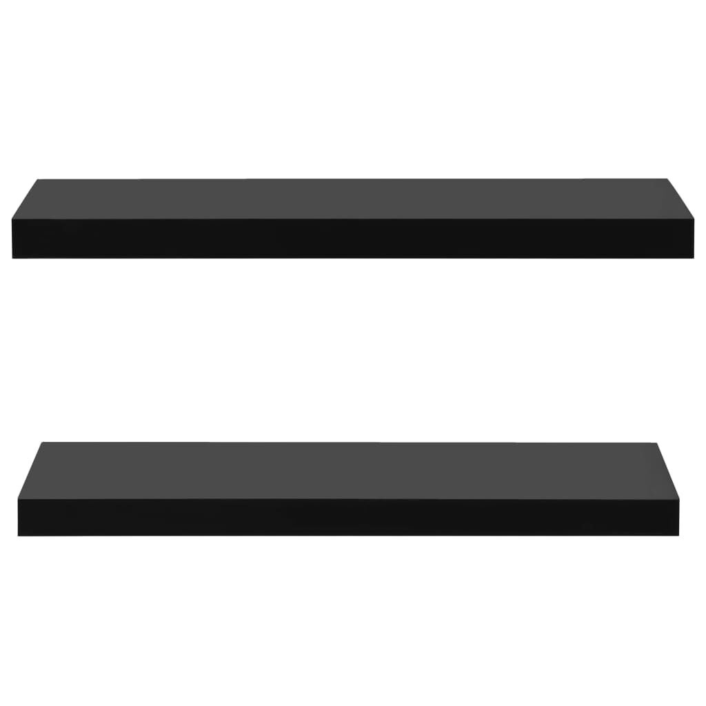 vidaXL Zwevende Wandschappen Zwart (80cm) - 35% Korting!