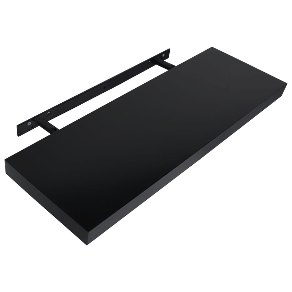 vidaXL Zwevende Wandschappen Zwart (80cm) - 35% Korting!