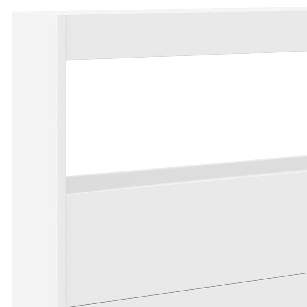 vidaXL Hoofdbordkast LED 220cm Wit - 53% Korting!