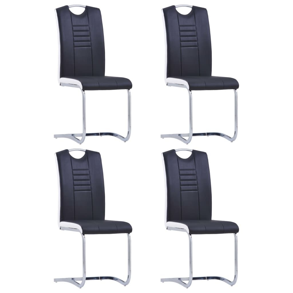 VidaXL Eetkamerstoelen (4 st) Zwart Kunstleer - 35% Korting!