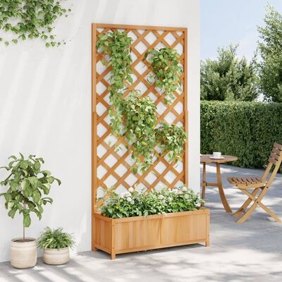 vidaXL Plantenbak met Latwerk Vurenhout Bruin - 35% Korting!