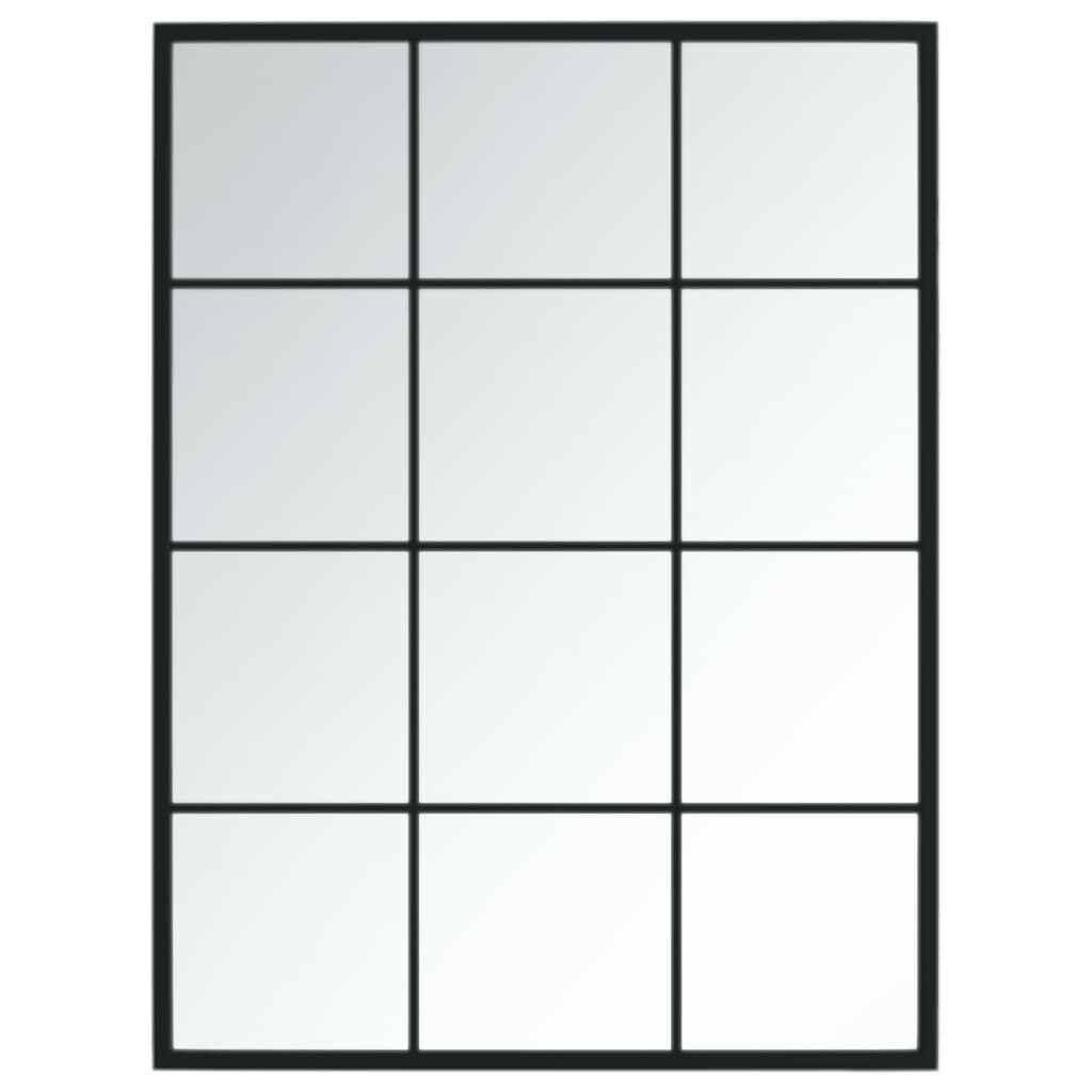 vidaXL Wandspiegel 80x60 Zwart - 35% Korting! Zo Goed Als Nieuw