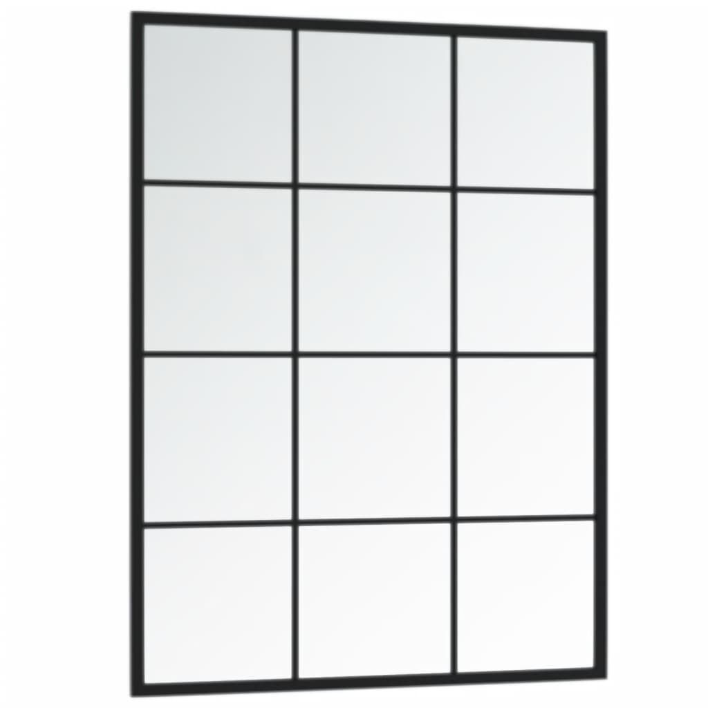 vidaXL Wandspiegel 80x60 Zwart - 35% Korting! Zo Goed Als Nieuw