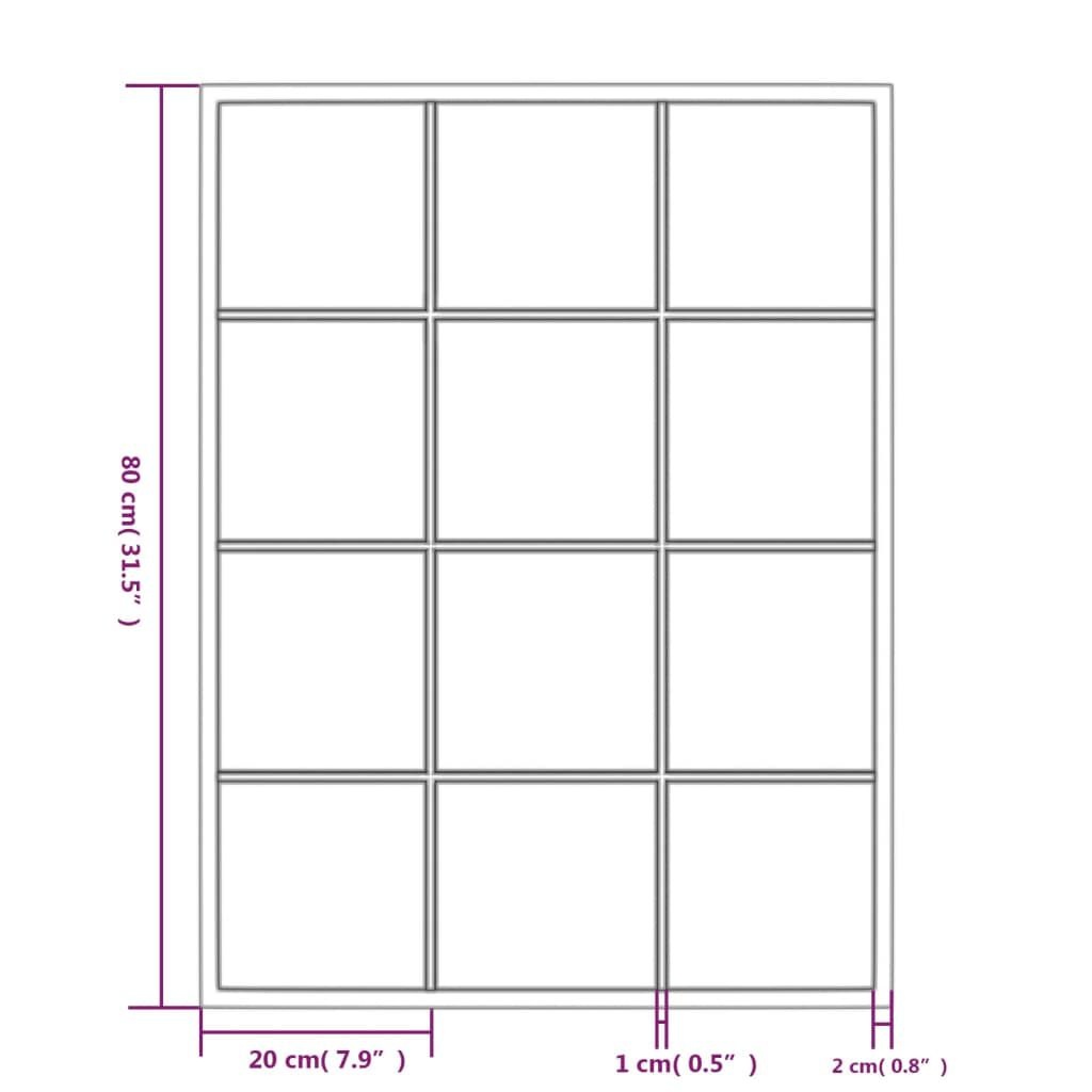 vidaXL Wandspiegel 80x60 Zwart - 35% Korting! Zo Goed Als Nieuw