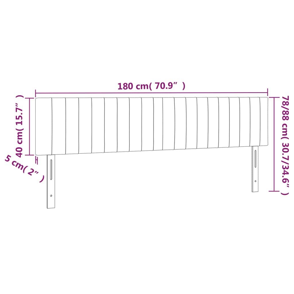 vidaXL Hoofdborden 2x 90cm Lichtgrijs - 35% Korting!