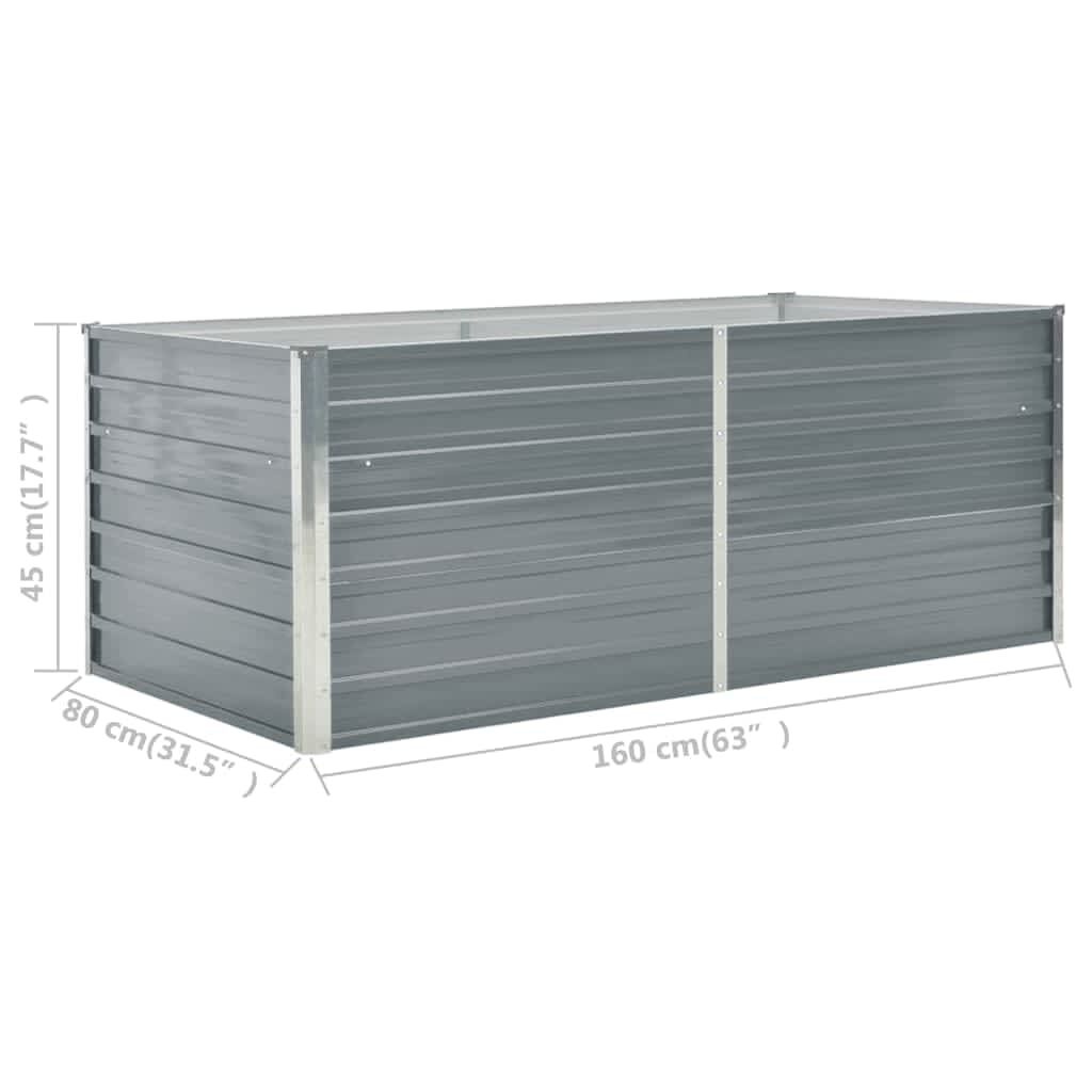 vidaXL Verhoogde Plantenbak 160cm - Grijs - 35% Korting!