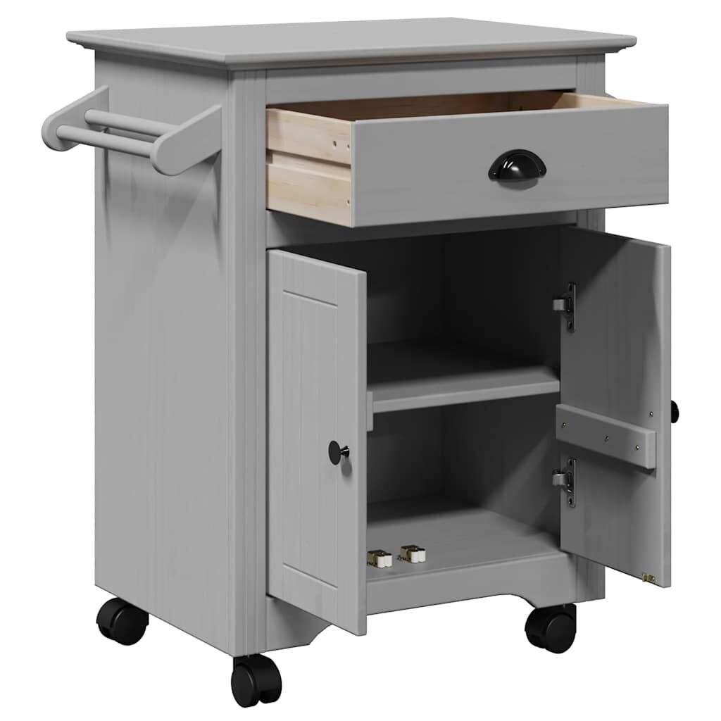 vidaXL Keukentrolley Grijs 72x45x80cm - 60% Korting!