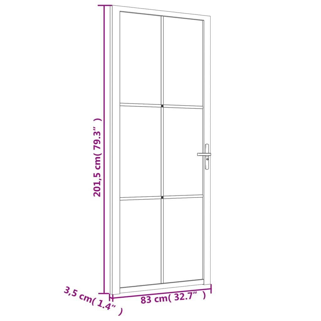 vidaXL Binnendeur 83x201,5cm Zwart - 45% Korting!