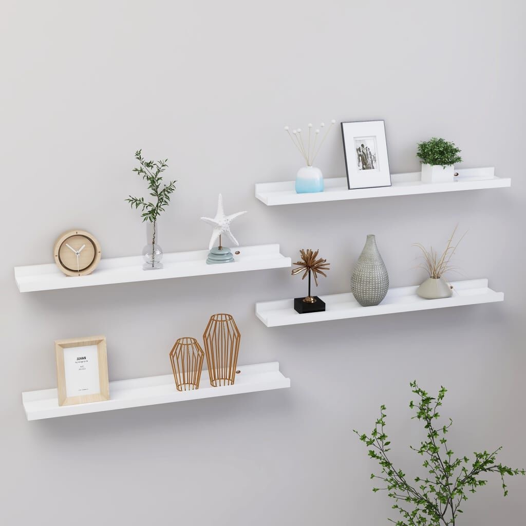 vidaXL Wandschappen (4 st) Wit 60cm - 47% Korting!