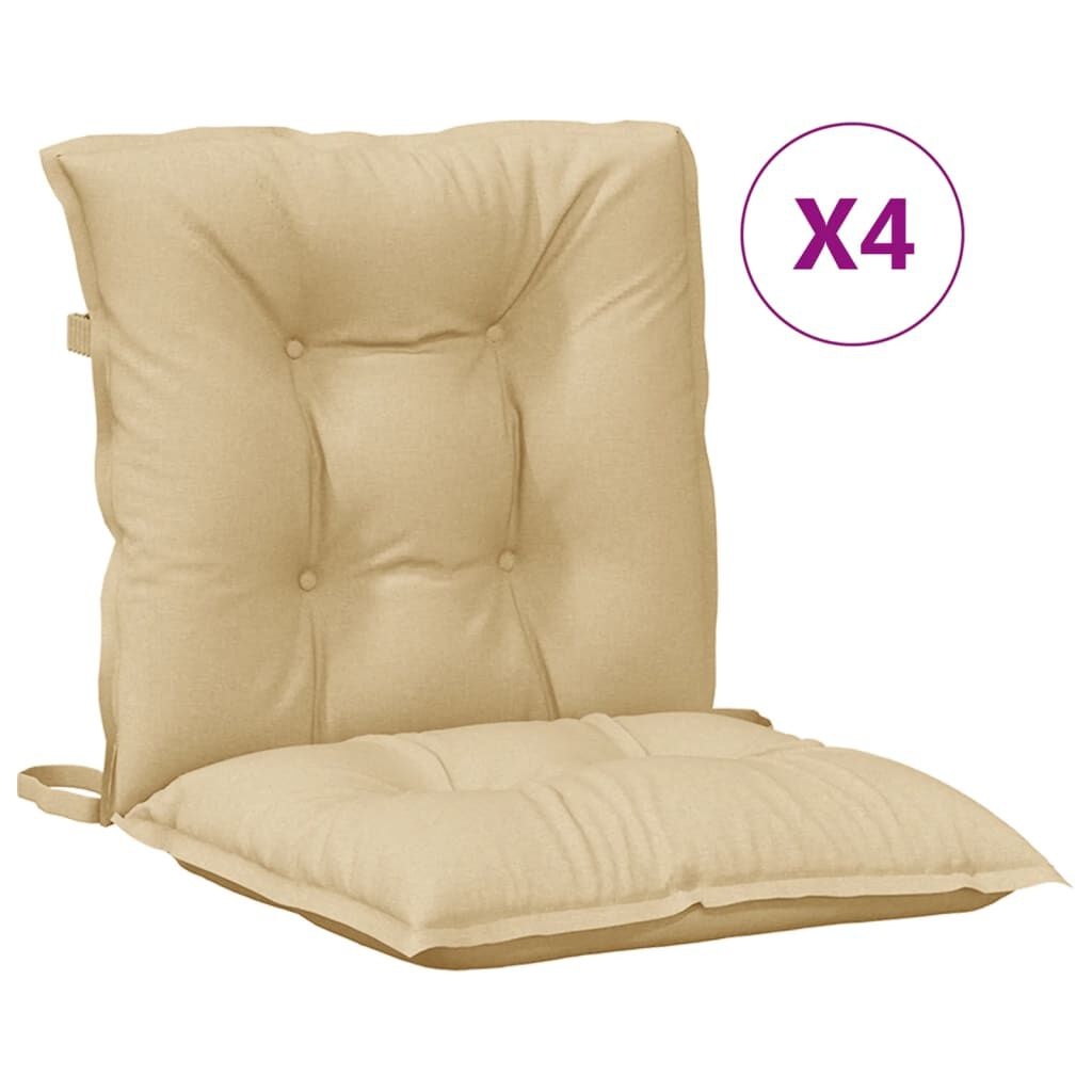 vidaXL Stoelkussens (4x) Beige - 42% Korting!