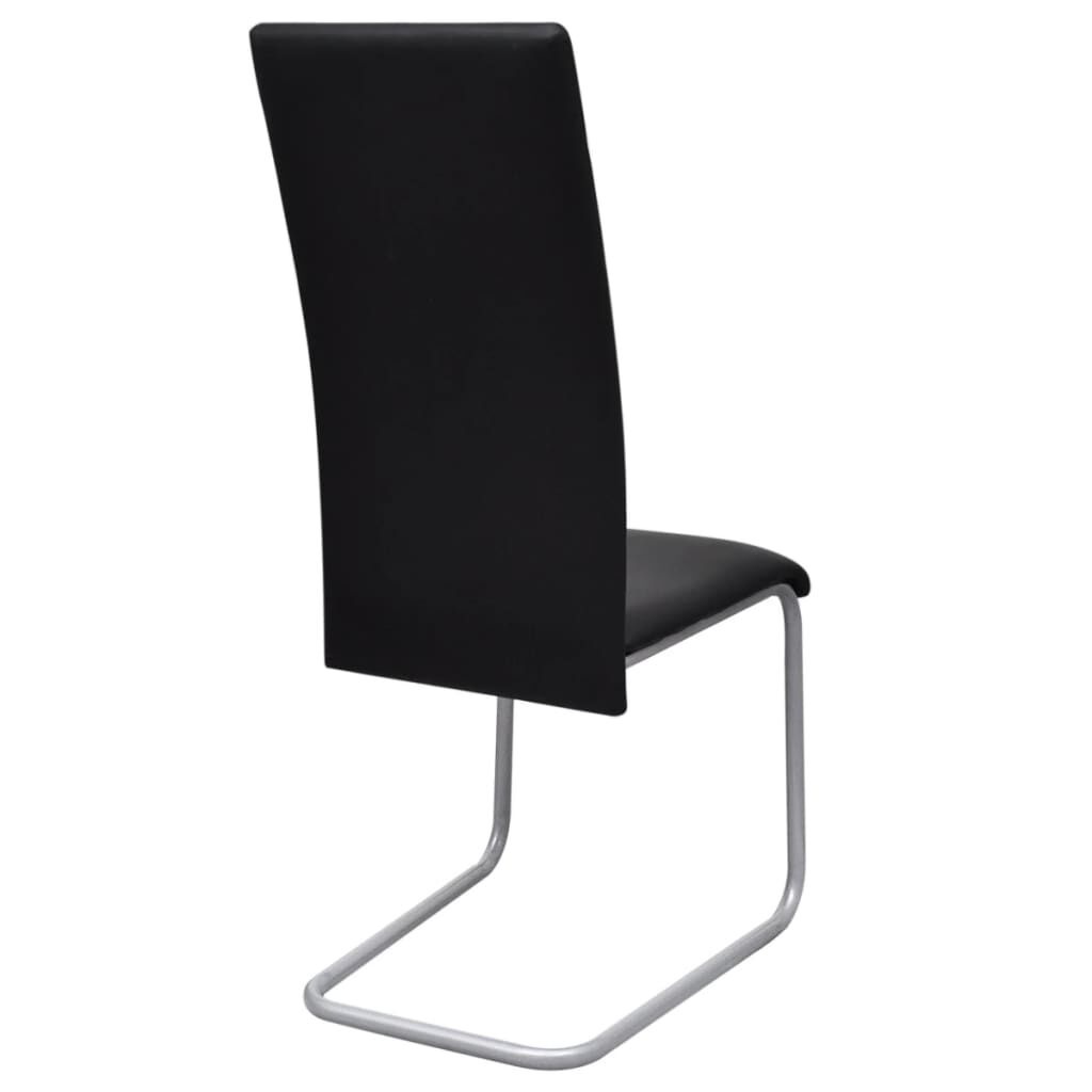 vidaXL Eetkamerstoelen (4) Zwart Kunstleer -35%