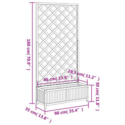 vidaXL Plantenbak met Latwerk Bruin - 35% Korting!