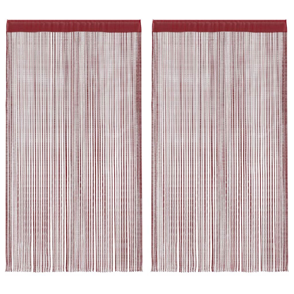 vidaXL Draadgordijnen Wijnrood 140x250cm (2 st) - 35% Korting!