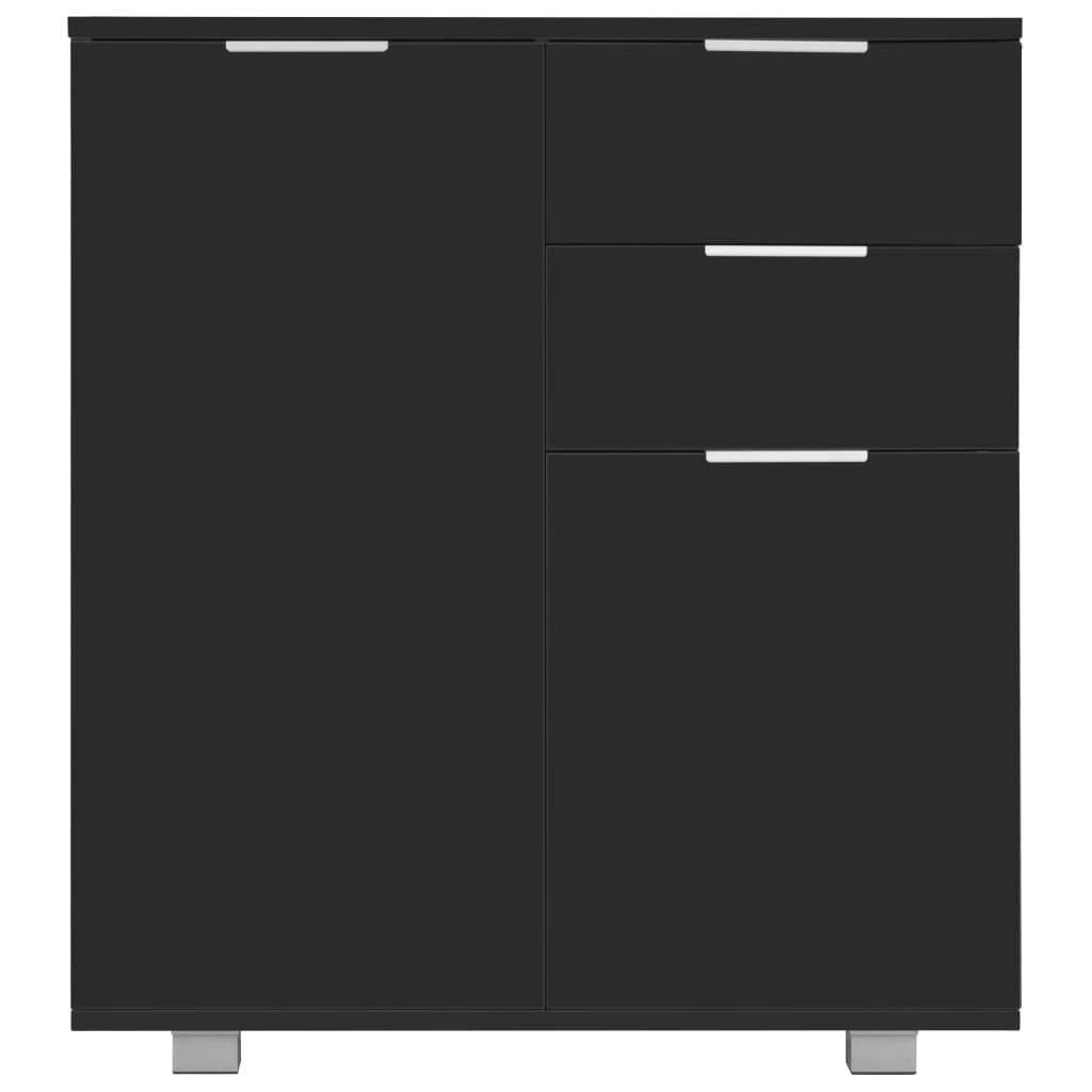 vidaXL Dressoir Zwart Hoogglans - 71cm - 35% Korting!