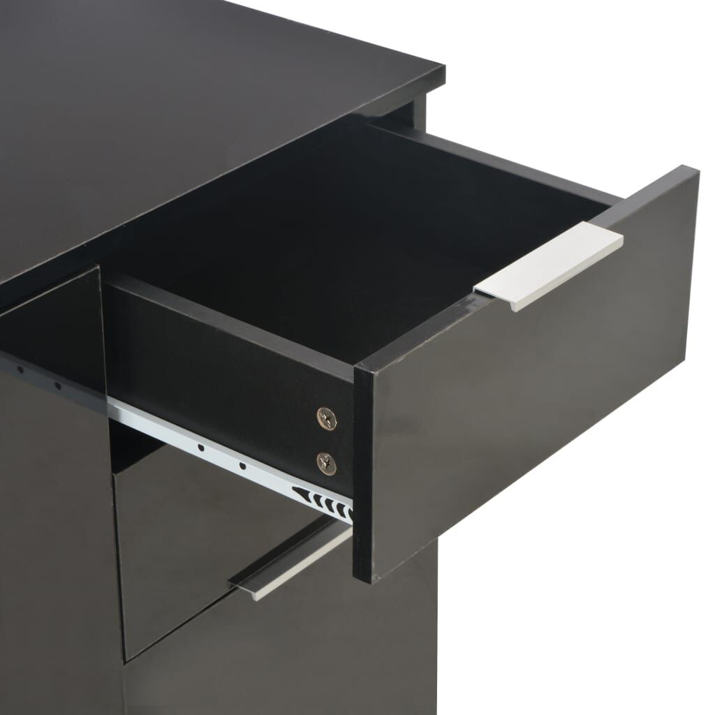 vidaXL Dressoir Zwart Hoogglans - 71cm - 35% Korting!