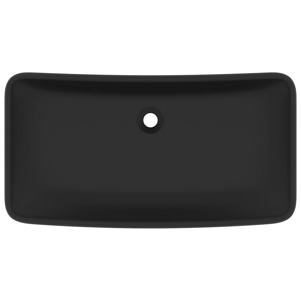 vidaXL Wastafel Mat Zwart 71x38cm - 35% Korting!