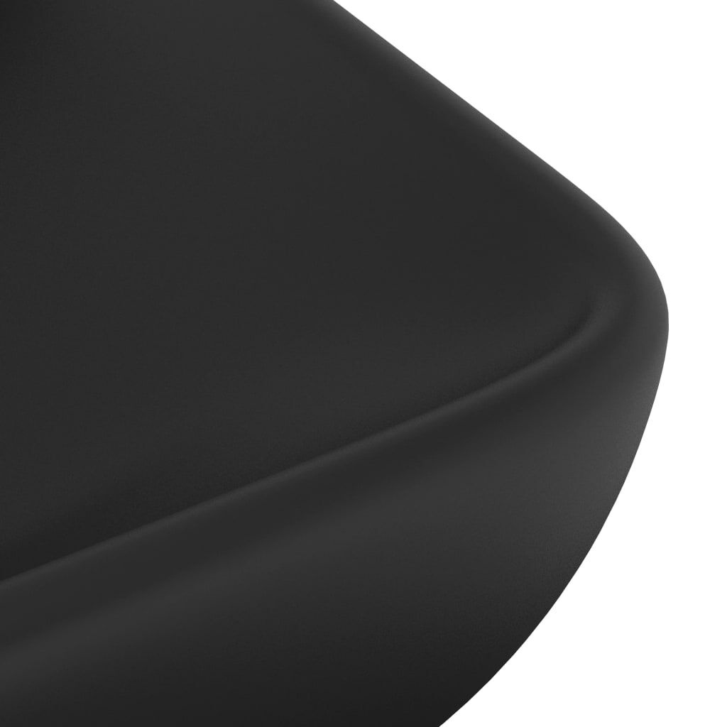 vidaXL Wastafel Mat Zwart 71x38cm - 35% Korting!