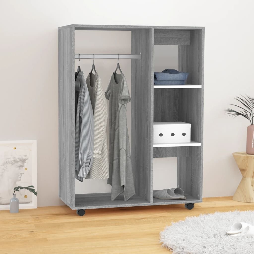 vidaXL Kledingkast Grijs Sonoma Eiken 80x40x110cm - 35% Korting!
