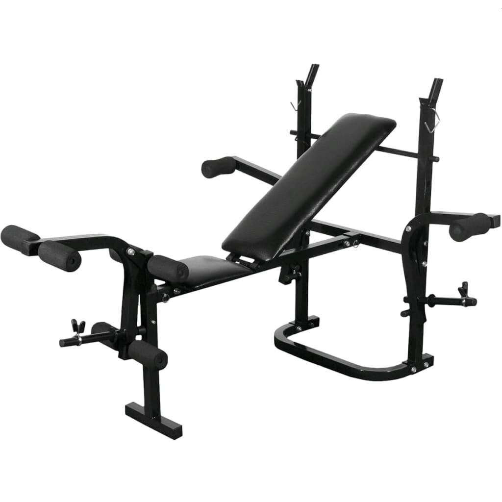 vidaXL Halterbank Zwart - 35% Korting! Perfecte Home Gym