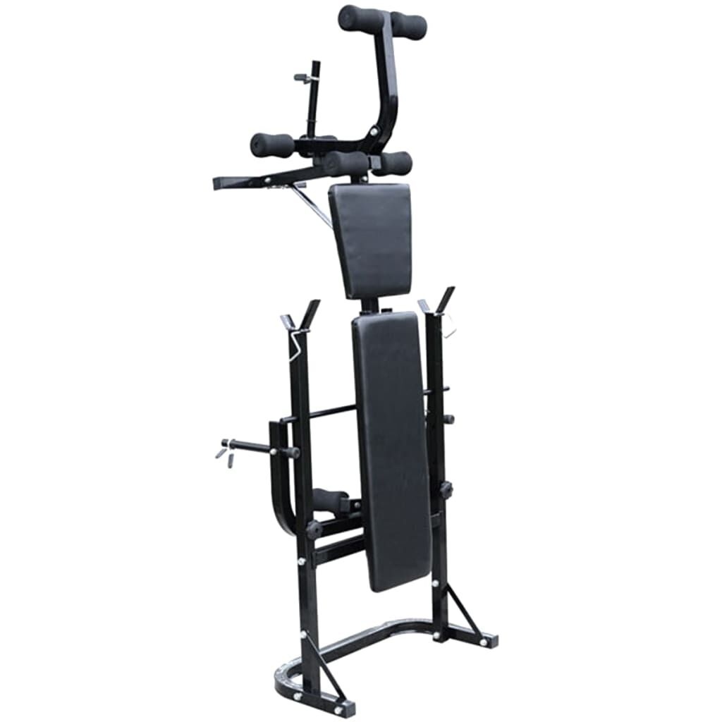 vidaXL Halterbank Zwart - 35% Korting! Perfecte Home Gym
