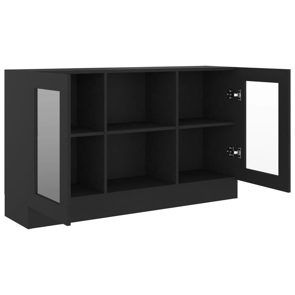 VidaXL Vitrinekast Zwart Hout - Beschadigd - 55% Korting!