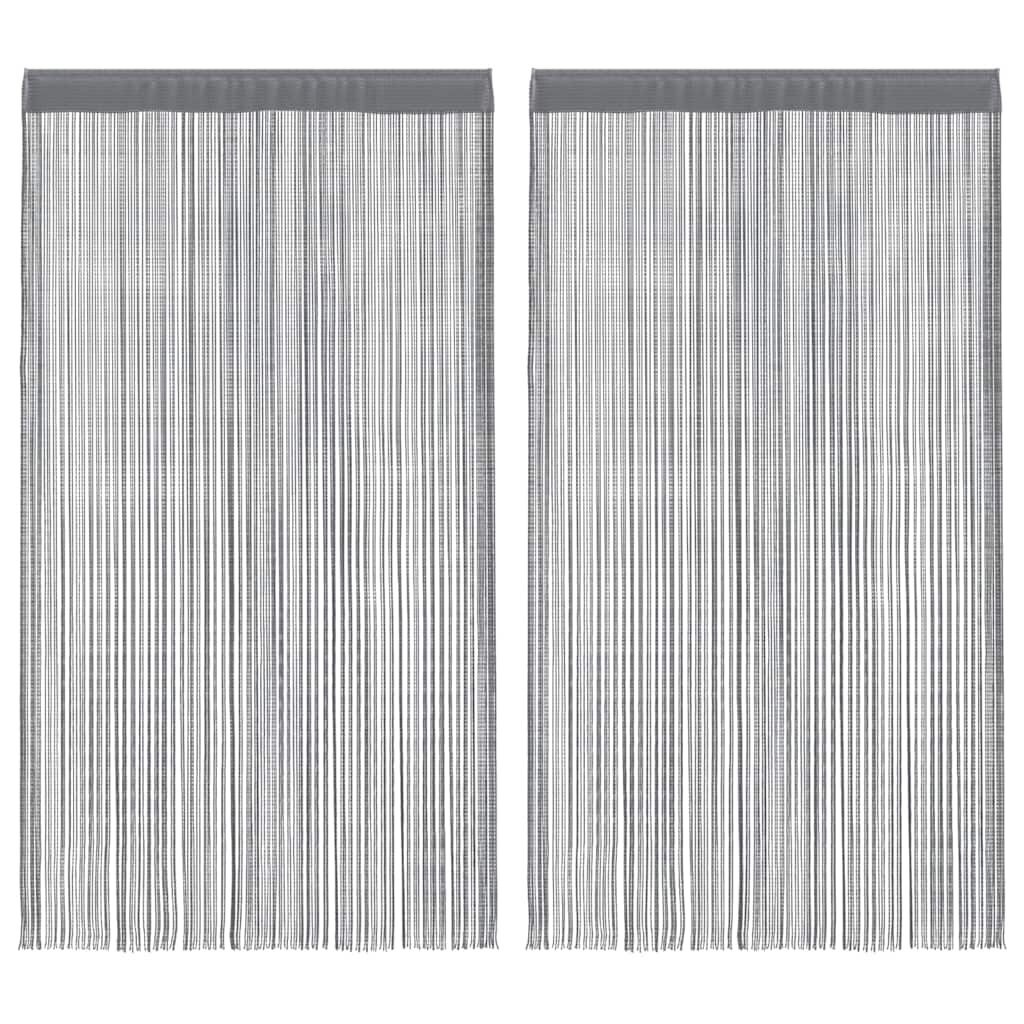 vidaXL Koordgordijnen 2x Antraciet 140x250cm - 35% Korting!