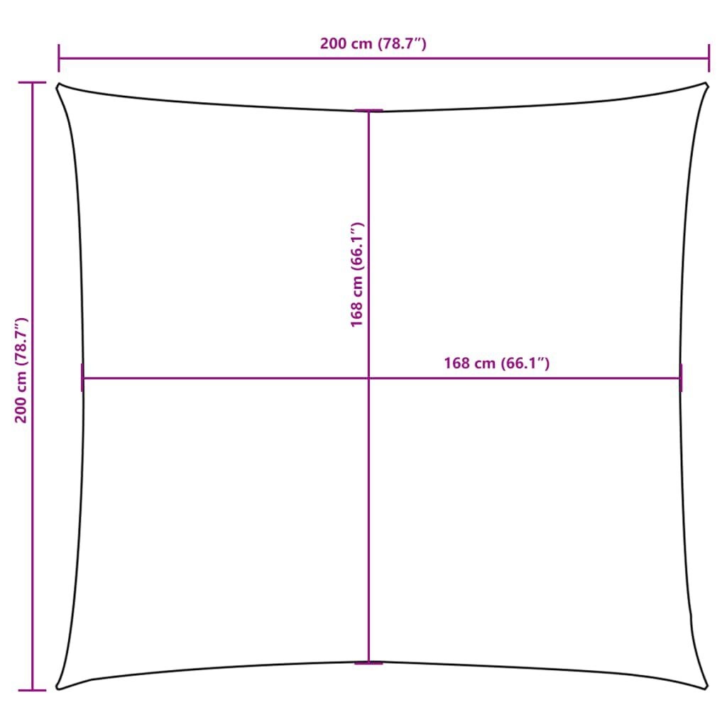 vidaXL Zonnescherm Vierkant 2x2m Beige - 35% Korting!