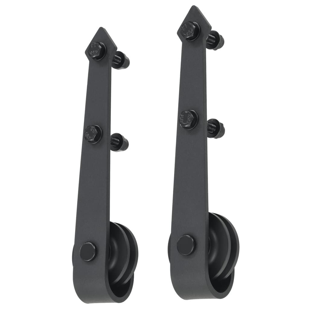Schuifdeur Set 183cm Zwart - vidaXL - 35% Korting!