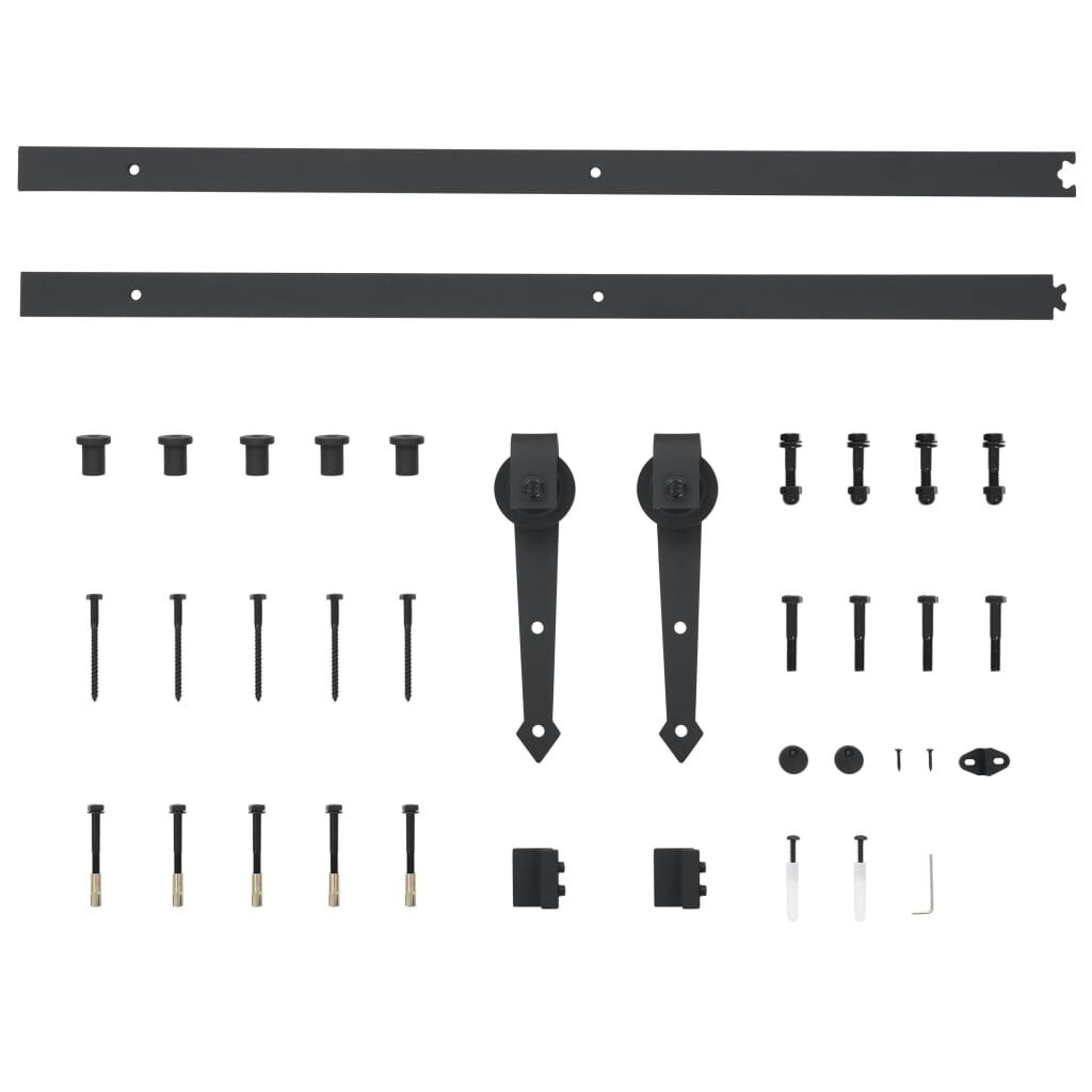 Schuifdeur Set 183cm Zwart - vidaXL - 35% Korting!