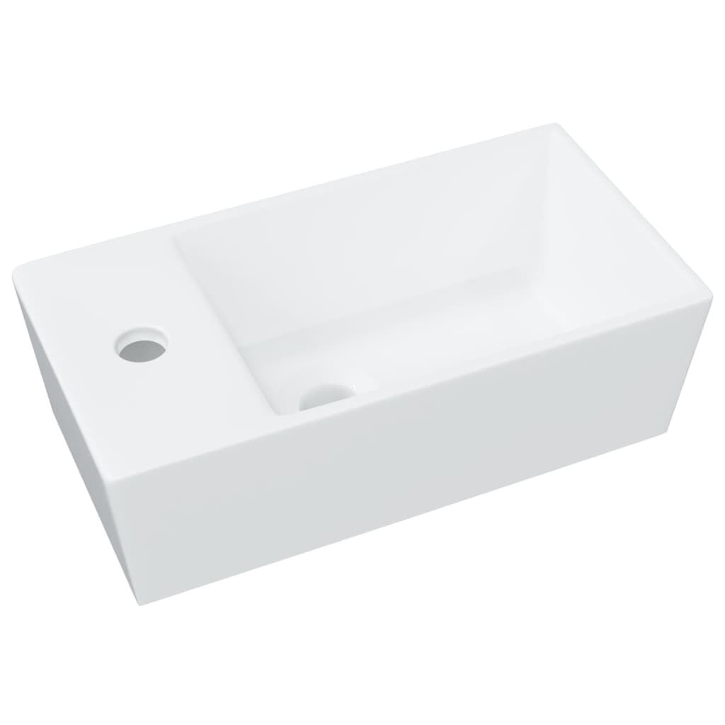 vidaXL Keramische Wasbak Wit 48cm - 35% Korting!