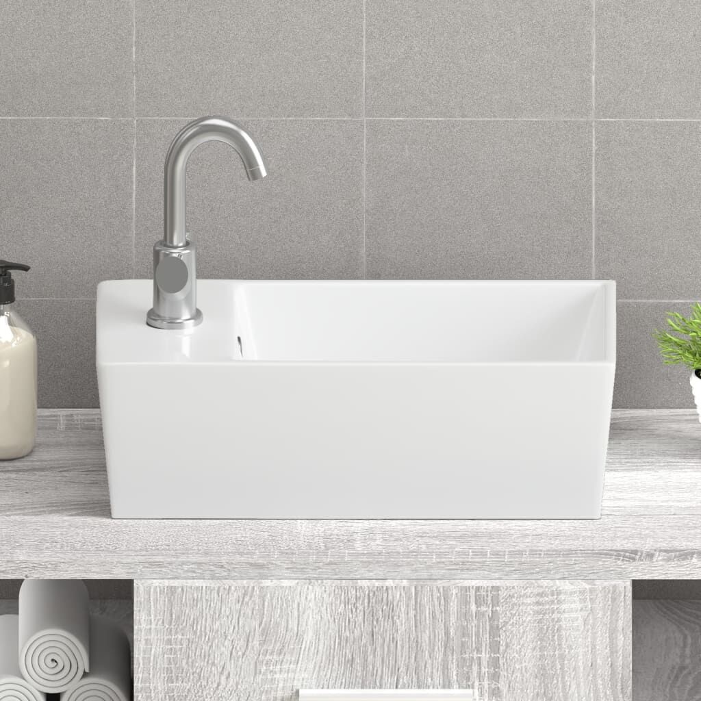 vidaXL Keramische Wasbak Wit 48cm - 35% Korting!