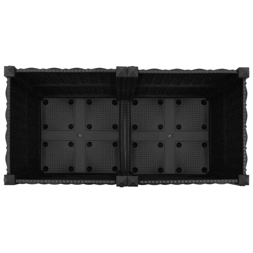 VidaXL Verhoogde Plantenbak 80x40x38cm Zwart - 35% Korting!
