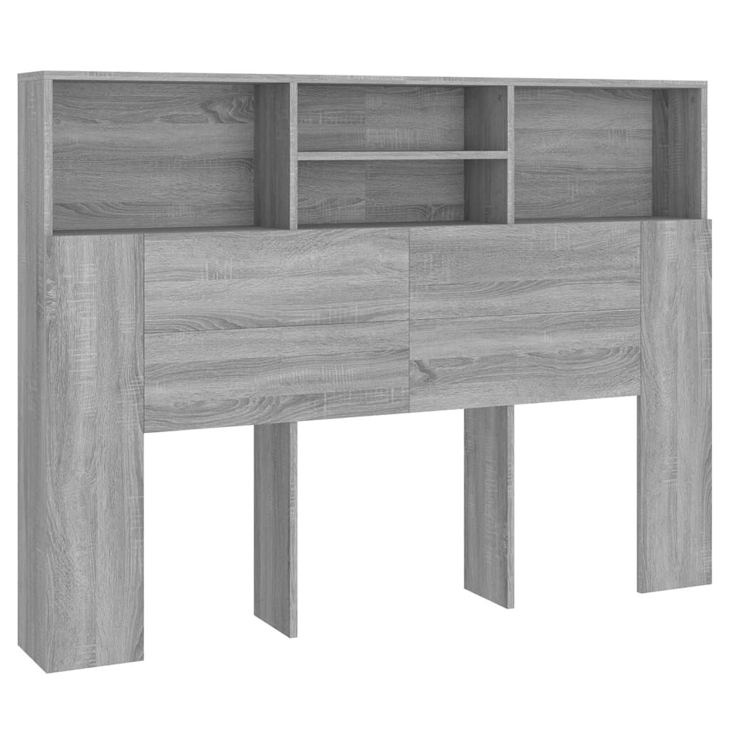 Hoofdbordkast Grijs Sonoma Eiken 140cm - 35% Korting!