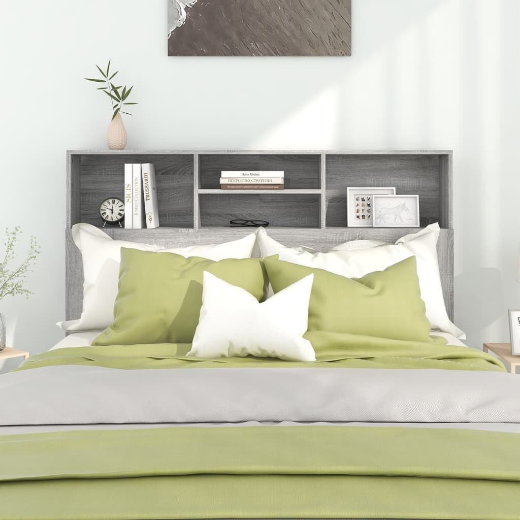 Hoofdbordkast Grijs Sonoma Eiken 140cm - 35% Korting!