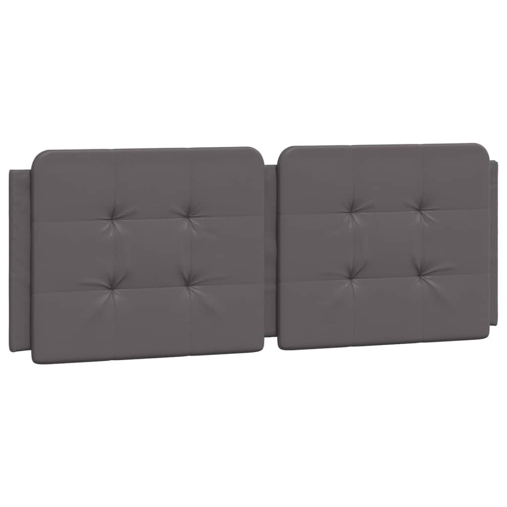 Hoofdbordkussen 140cm Grijs Kunstleer -35% Korting!