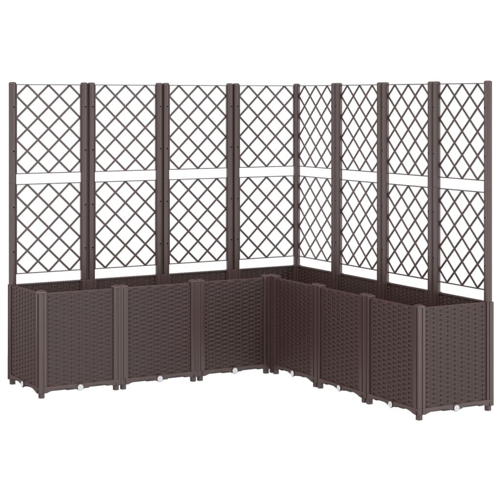 VidaXL Plantenbak met Latwerk Bruin - 45% Korting!