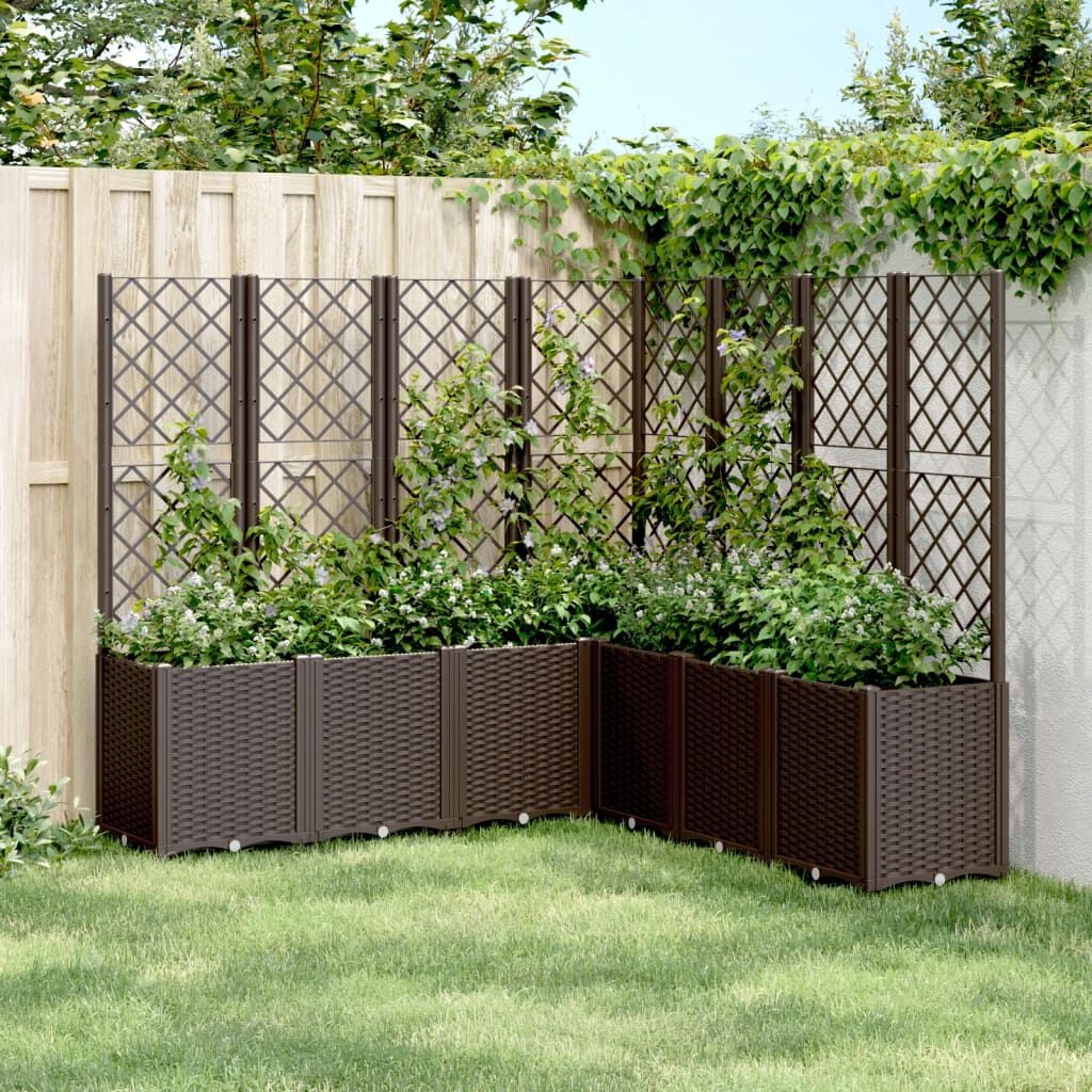 VidaXL Plantenbak met Latwerk Bruin - 45% Korting!