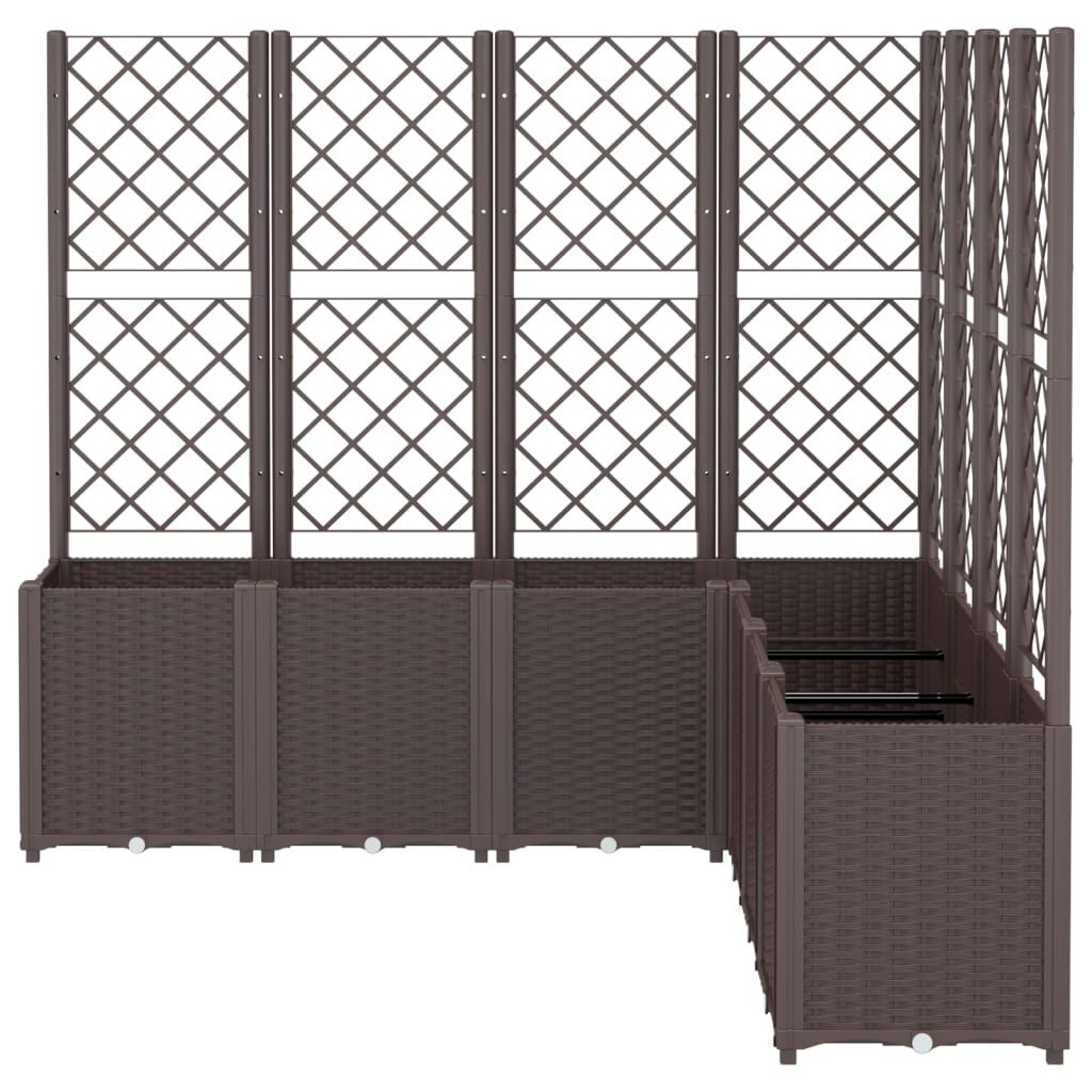 VidaXL Plantenbak met Latwerk Bruin - 45% Korting!