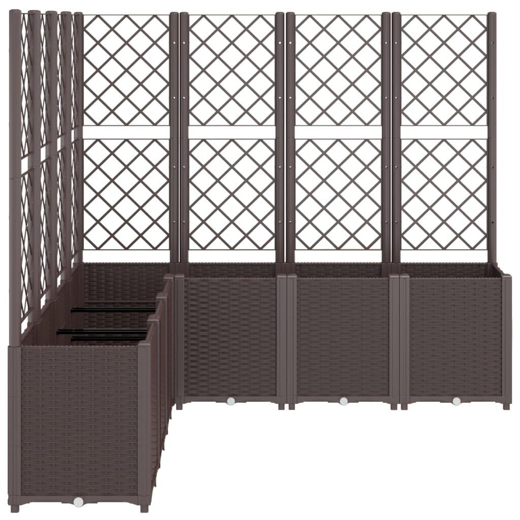 VidaXL Plantenbak met Latwerk Bruin - 45% Korting!