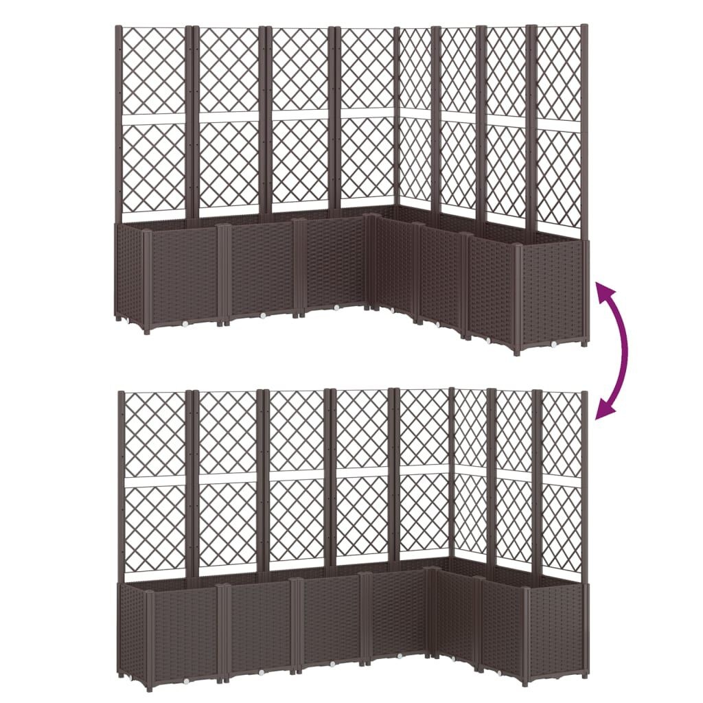 VidaXL Plantenbak met Latwerk Bruin - 45% Korting!