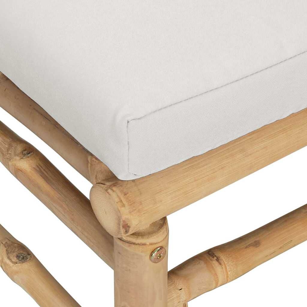 vidaXL Loungeset Bamboe Lichtgrijs -35%! Tuin & Balkon