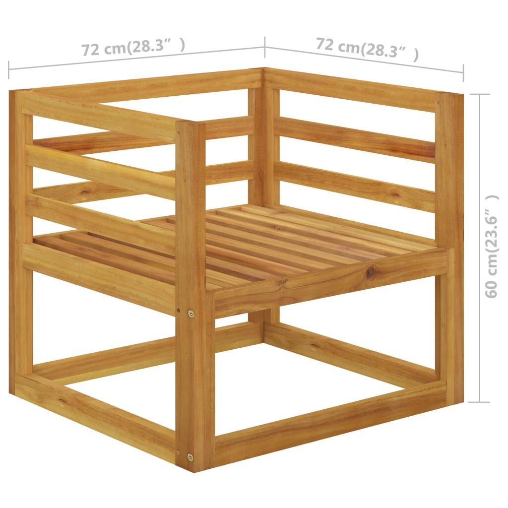 Tuinstoel Acaciahout + Kussens Donkergrijs - 41% Korting!